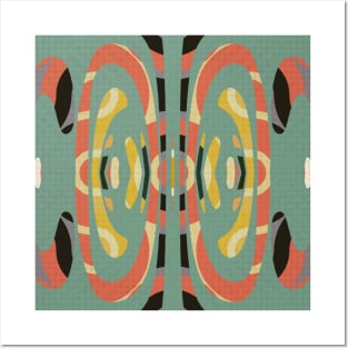 abstract retro vintage colorful Posters and Art